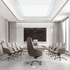 خيارات الألوان المخصصة OEM/ODM Management Brown Leather Executive Chairs للبيئات المهنية