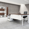 طاولة Office Company العالية المخصصة العالية المخصصة للمكتب الخشبي الطاولة الرئيسية مع CABINET للمدير