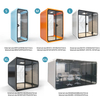 Professional E0 Grade Eco Friendly Friendproof Booth 30 ± 5db تخفيض الضوضاء لاستوديو البودكاست مع نظام التهوية