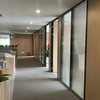 Office Office Glass Wall Partition System Eco Friendly Design Quick Assembly Framed Plassid