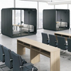 Professional E0 Grade Eco Friendly Friendproof Booth 30 ± 5db تخفيض الضوضاء لاستوديو البودكاست مع نظام التهوية