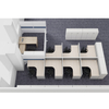 مكتب Office Advanced Office بسيط للموظفين بتصميم الحد الأدنى مع رف التخزين ومنفذ الطاقة