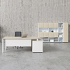 طاولة Office Company العالية المخصصة العالية المخصصة للمكتب الخشبي الطاولة الرئيسية مع CABINET للمدير