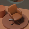خيارات الألوان المخصصة OEM/ODM Management Brown Leather Executive Chairs للبيئات المهنية