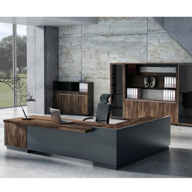 مدير الأثاث المصمم خصيصًا الرئيس التنفيذي لشركة Luxury Boss Office Table مكتب الإدارة التنفيذية الحديثة